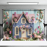 Lofaris Floral Sweet Fancy House Spring Photography Backdrop